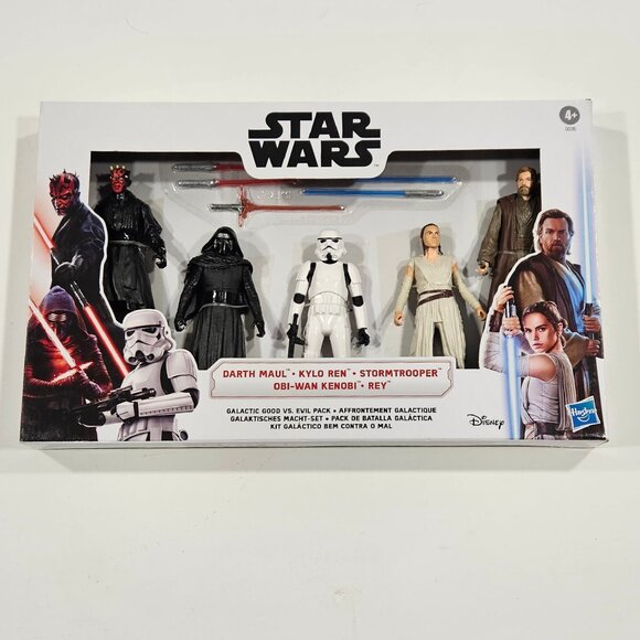 Star Wars Hasbro Galactic Good vs Evil 5 Figure Pack NIB - Picture 1 of 6